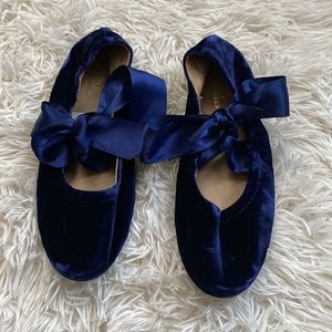 Ralph Lauren Shoes Ballerina Ballet Flats Shoes Blue Size 3